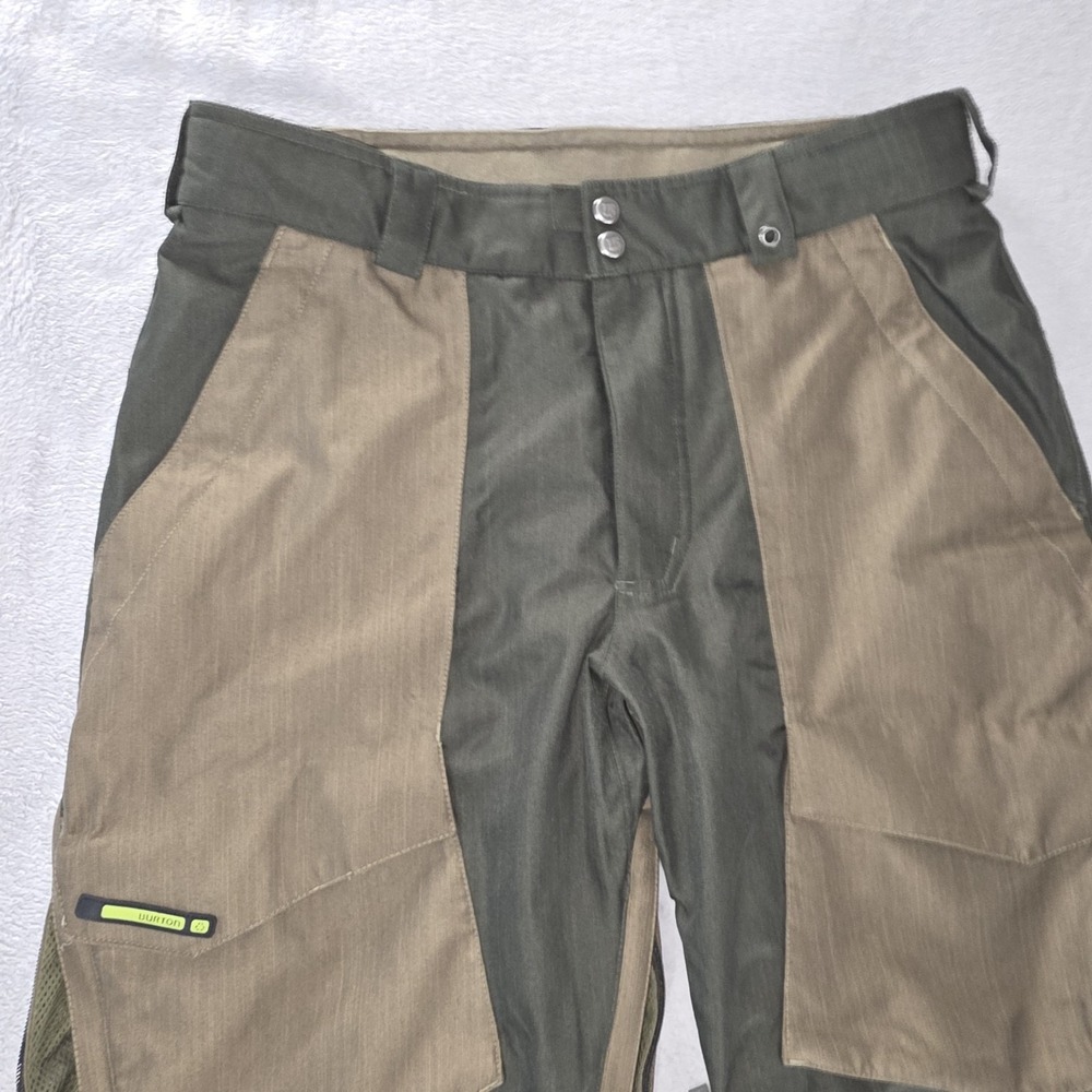 Burton Dryride Pants Mens Medium Two Tone Green Brown Snowboarding Ski Cargo